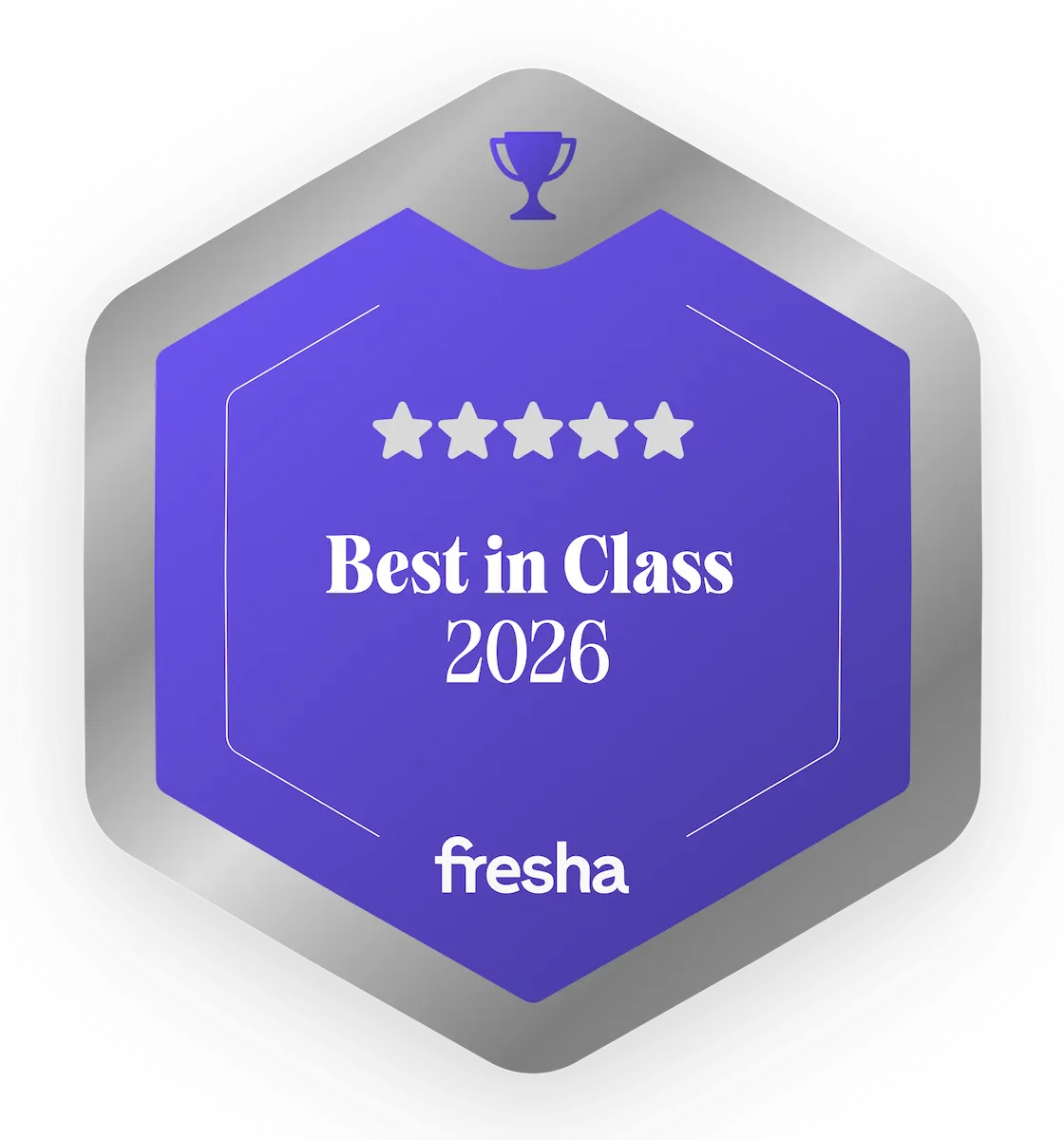 Fresha Best in Class 2026, five-star award